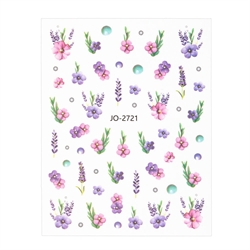 Lilla blomster klistermærker, JO-2721, GNB